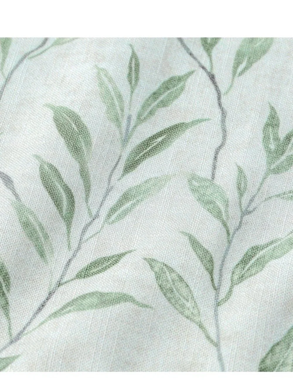 VOGOL Green Leaf Print Kitchen Valance, Curtain